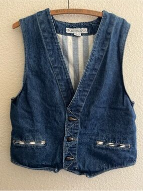 Vintage Bugle Boys Jeans Denim Vest Men’s Size Large